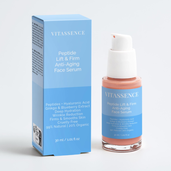VITASSENCE Peptide Lift & Firm Anti-Aging Face Serum Hyaluronic Acid and Gingko Extract